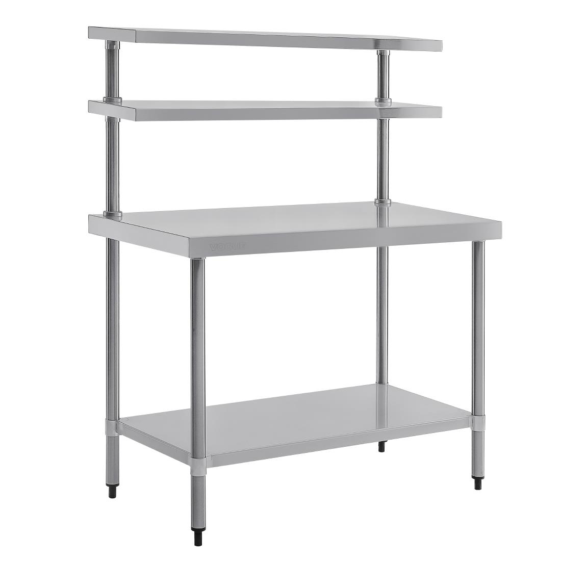 Stainless steel prep table store with shelves